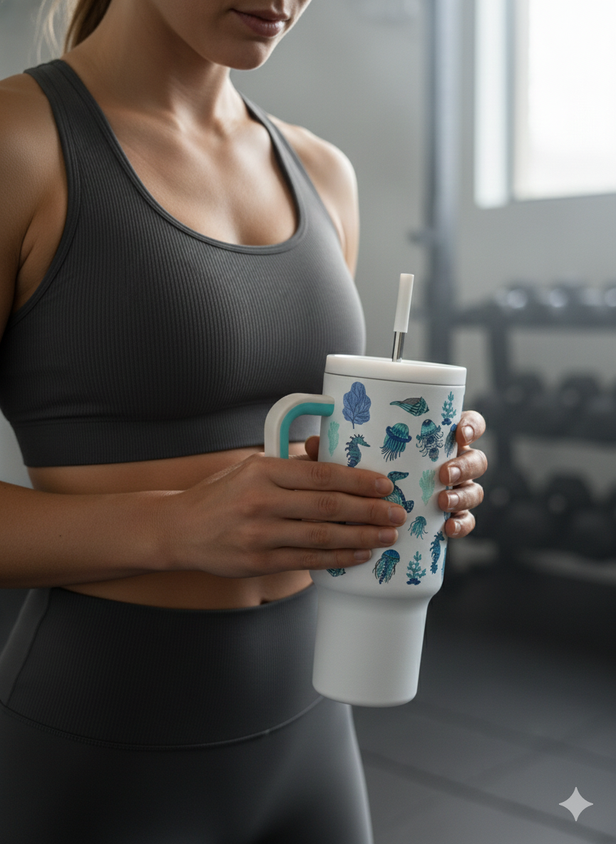 White Ocean – Tumbler 40oz Premium Minimalista